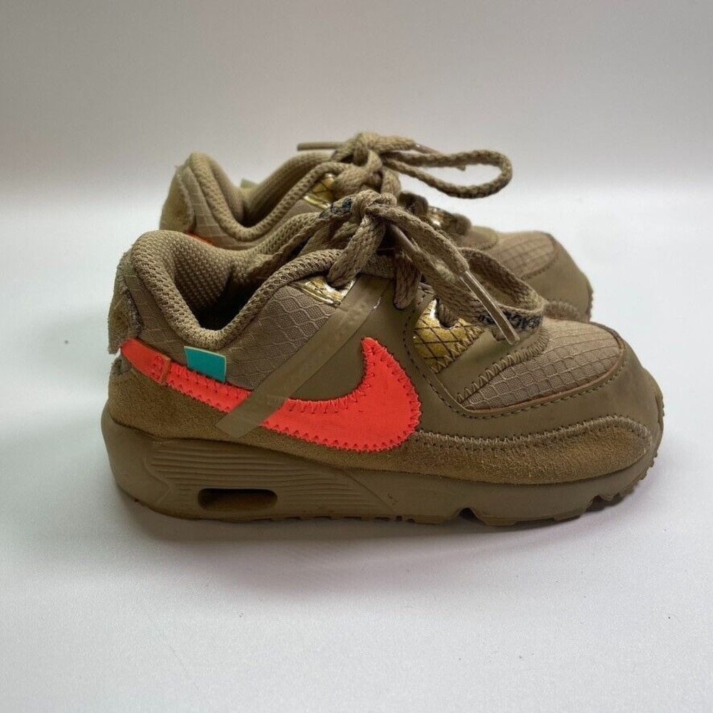 Nike TODDLERS  TD OFF WHITE THE 10 Ten AM90 Air Max 90 Desert 7C BV0852-200 2018